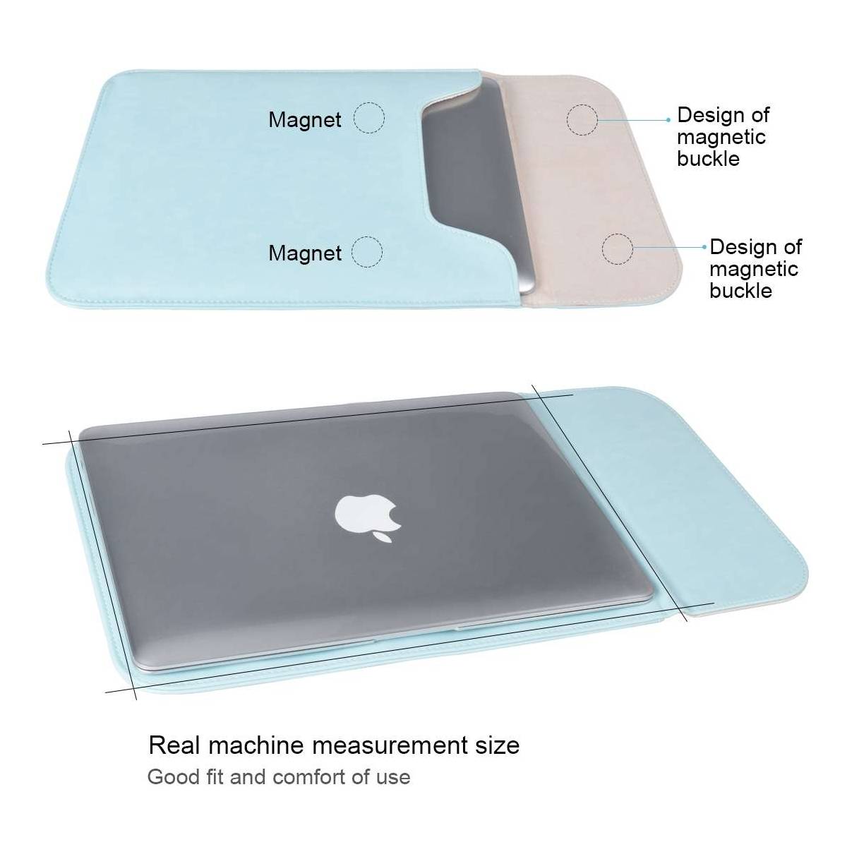 sort kunstlæder til MacBook Pro Retina 15,4"