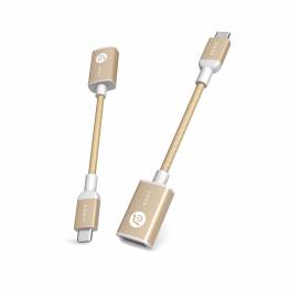 Billede af Adam Elements CASA F13 USB-C til USB-A adapter Grå/Rosegold/Guld, Farve Guld
