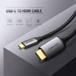  USB-C til HDMI kabel i grå på 1,5m Ugreen