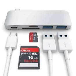 Satechi USB-C USB Hub - 3-i-1 Hub 2xUSB, SD, MicroSD og USB-C