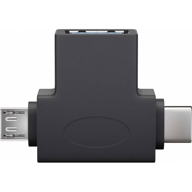 USB til USB-C og MicroUSB multi USB adapter