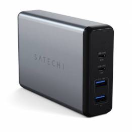 Satechi PD USB-C 108W rejseoplader med 2x USB - Space Grey