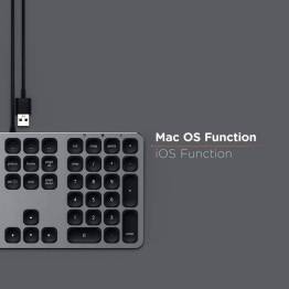  Satechi-tastatur med USB lavet til Mac - Nordic Layout (æøå)