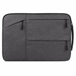 Kina OEM MacBook 13,3" sleeve i blÃ¸dt Oxford stof med 3 lommer - GrÃ¥