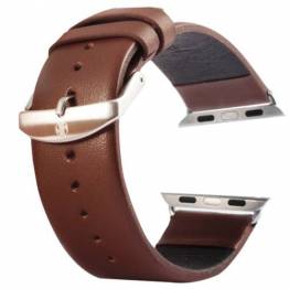 Se Læder rem til Apple Watch, Størrelse 42, 44, 45 & 49mm, Farve Brun hos Mackabler.dk