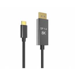  USB-C til Displayport kabel 2m sort