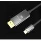 USB-C til Displayport kabel 2m sort