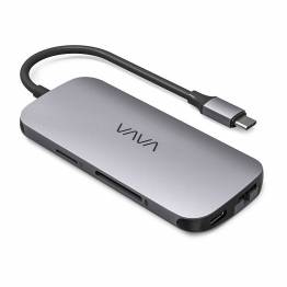 VAVA USB-C 8-i-1 Hub, HDMI, USB, Ethernet, SD osv