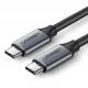 Ugreen USB-C kabel 60W PD QC3.0 Zinc Alloy 1m - Sort
