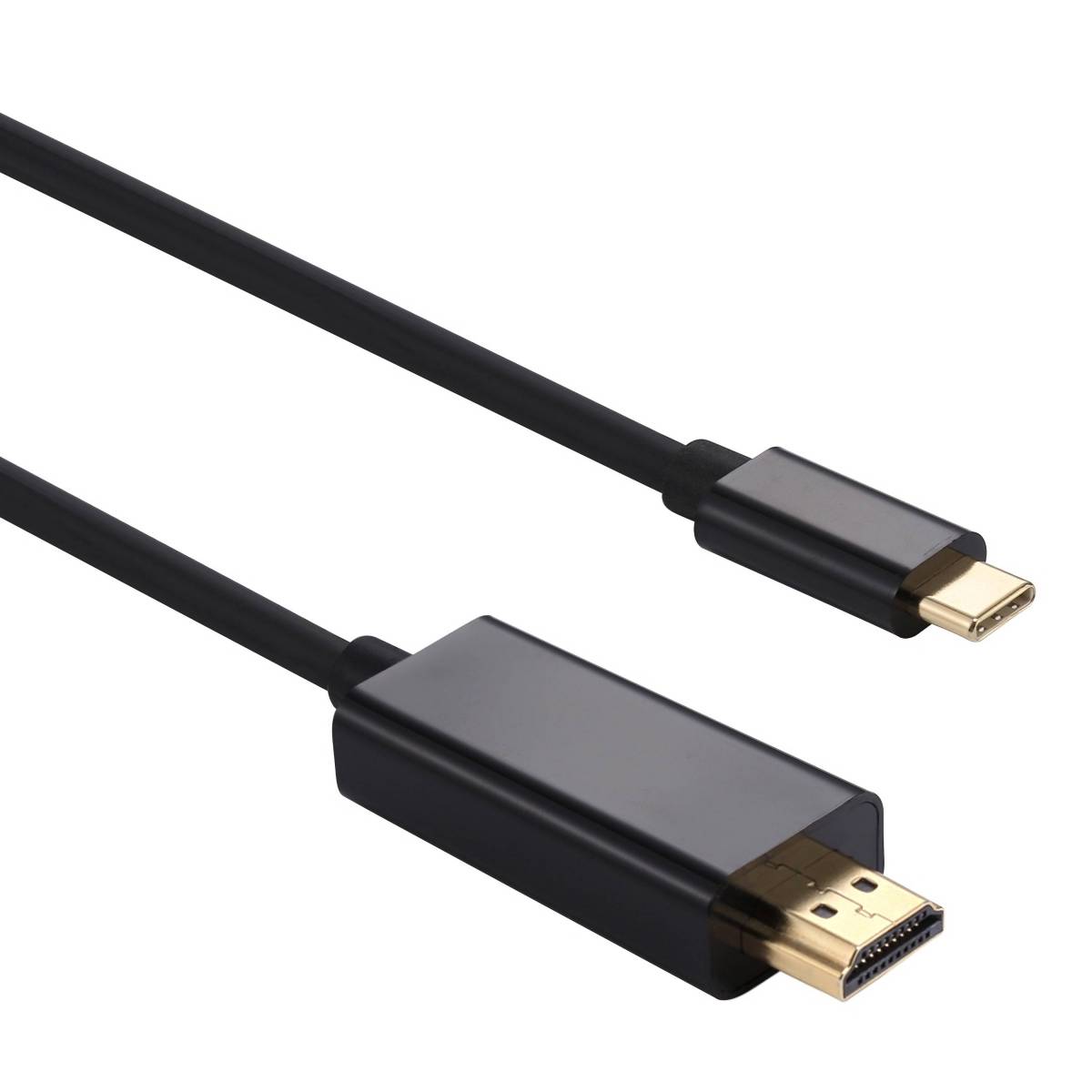 september Render af USB-C til HDMI kabel 2m i sort - Dag-til-dag levering