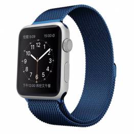 Magnetisk Milanorem i metal til Apple Watch - flere flotte farver, Størrelse 38, 40 & 41mm, Farve Blå