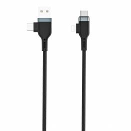 WiWU Platinum USB/USB-C til Lightning og USB-C data kabel 60W - 1,2m