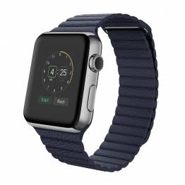 Se Rem i kunstlæder til Apple Watch med magnetisk lukning - 38/40/41, Størrelse 38, 40 & 41mm, Farve Mørke Blå hos Mackabler.dk