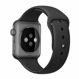 Silikone rem til Apple Watch - flere flotte farver, Størrelse 38, 40 & 41mm, Farve Sort