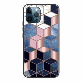 iPhone 13 Pro cover 6,1" med marmor mønster - Blå/rosa/sort