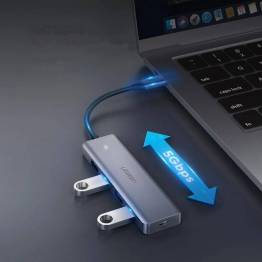 Ugreen USB-C til 4-port USB Hub med MicroUSB til ekstra strøm