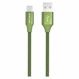 GreyLime Braided USB-A til USB-C Kabel GrÃ¸n 2 m