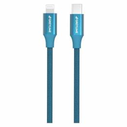 GreyLime Braided USB-C til MFi Lightning Kabel Blå 2 m