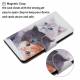 iPhone 12/12 Pro cover med klap og kortplads i kunstlæder - Katte