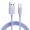 Joyroom USB til Lightning kabel - 1m - vævet lilla