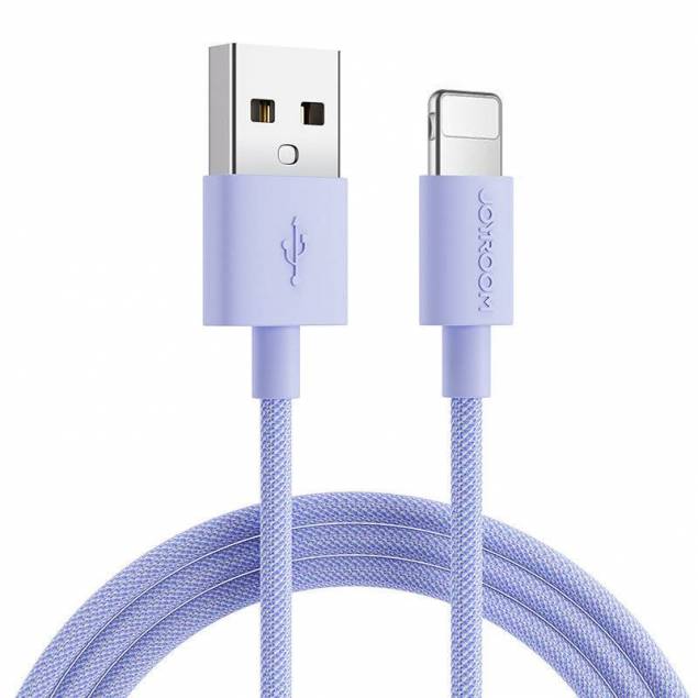 Joyroom USB til Lightning kabel - vævet lilla