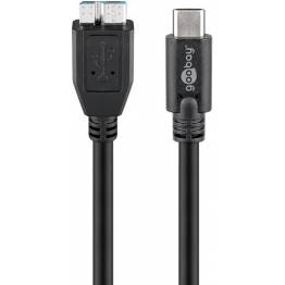 USB-C til Micro USB 3 10pin B han - 1m