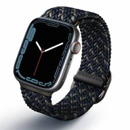 UNIQ Aspen Apple Watch flettet rem 42/44/45 mm - Obsidian blå