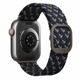  UNIQ Aspen Apple Watch flettet rem 42/44/45 mm - Obsidian blå