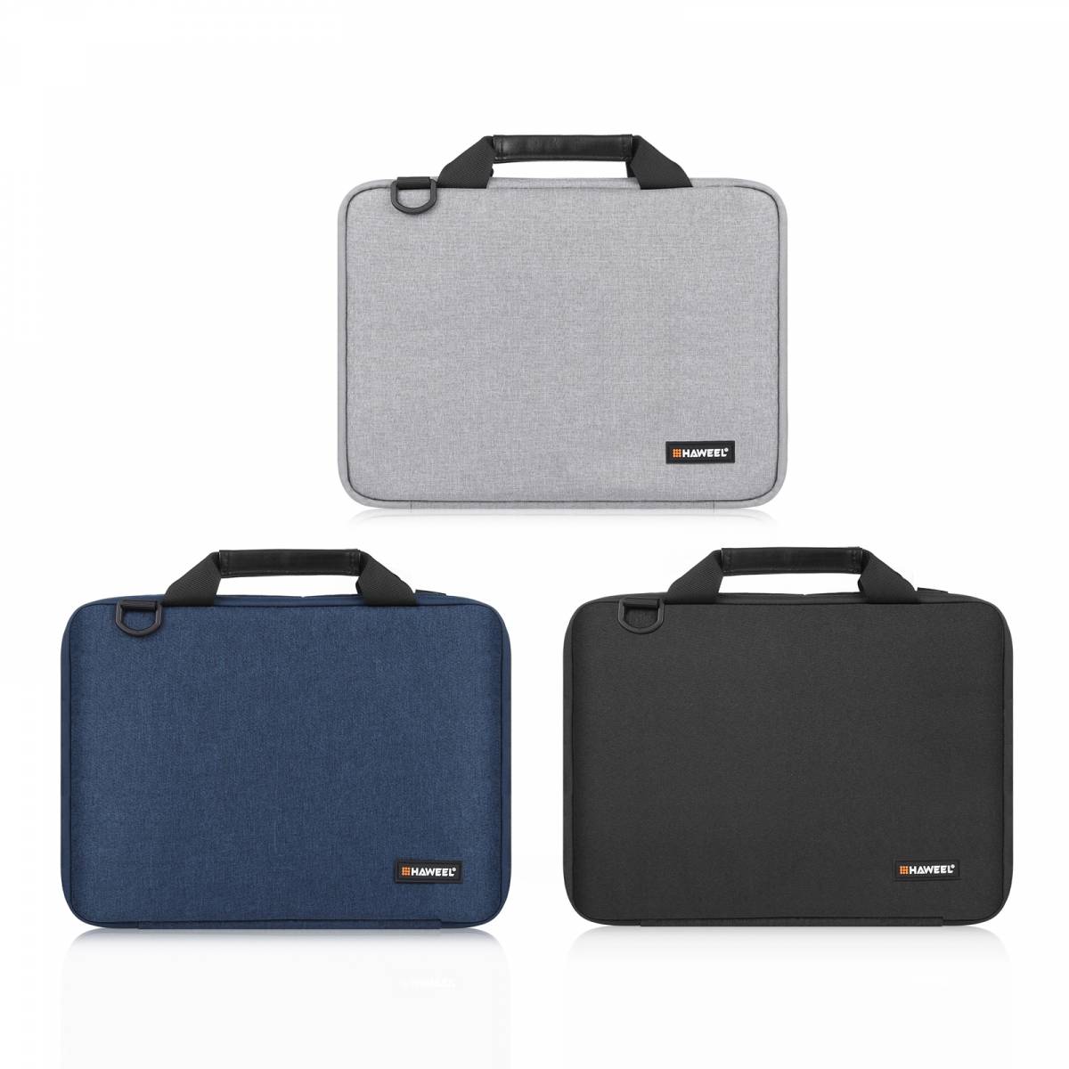Græder Abe mærkning HAWEEL 14" MacBook taske med praktisk tilbehørs-rum og bærerem - Sort