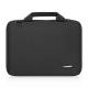 HAWEEL 14" MacBook taske med praktisk tilbehørs-rum og bærerem - Sort