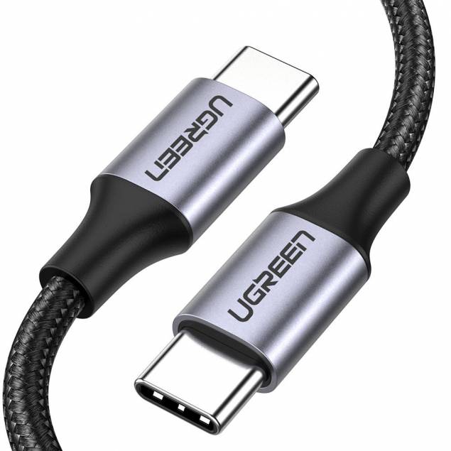 Ugreen USB-C kabel 60W PD QC3.0 Zinc Alloy 1m - Sort