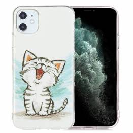  iPhone 11 selvlysende cover - Glad kattekilling