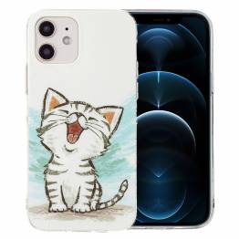  iPhone 12 mini selvlysende cover - Glad kattekilling