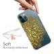 Beskyttende iPhone 13 Pro cover - Gennemsigtigt med guldblomst