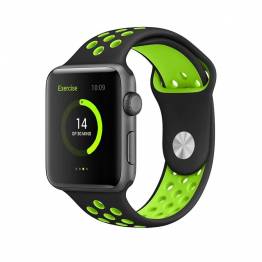 Se Apple Watch rem i silikone - god til sport, Størrelse 38, 40 & 41mm, Farve Grøn hos Mackabler.dk