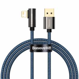 Legendary hårdført gamer USB til Lightning kabel m vinkel - 1m - Blå