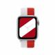 Apple Watch loopback rem 42/44/45 mm - rød og hvid