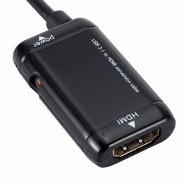  USB-C 3.1 MHL til HDMI 1080p HD adapter med MicroUSB til ekstra strøm