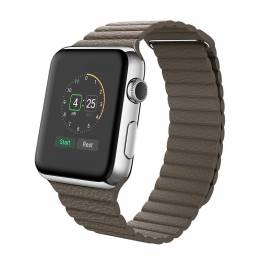 Se Rem i kunstlæder til Apple Watch med magnetisk lukning - 38/40/41, Størrelse 38, 40 & 41mm, Farve Brun hos Mackabler.dk