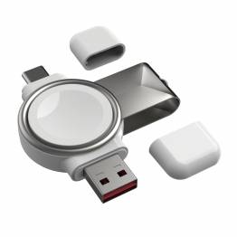 Transportabel oplader til Apple Watch med både USB og USB-C