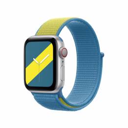 Apple Watch loopback rem 38/40/41 mm - Blå og gul