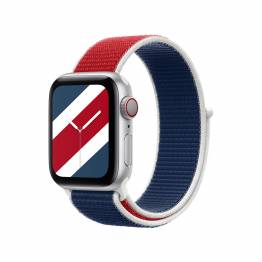 Apple Watch loopback rem 38/40/41 mm - Rød, hvid og blå