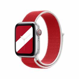 Apple Watch loopback rem 38/40/41 mm - Rød og hvid