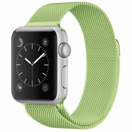 Se Magnetisk Milanorem i metal til Apple Watch - flere flotte farver, Størrelse 38, 40 & 41mm, Farve Grøn hos Mackabler.dk