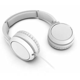  Philips hovedtelefoner med bløde ørepuder og mikrofon - Hvid