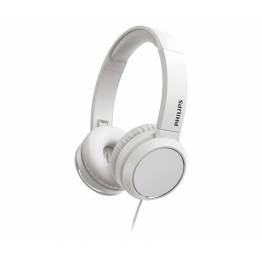Philips hovedtelefoner med bløde ørepuder og mikrofon - Hvid