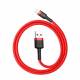 Baseus Cafule hårdført vævet Lightning kabel - 0,5m - Rød/Sort