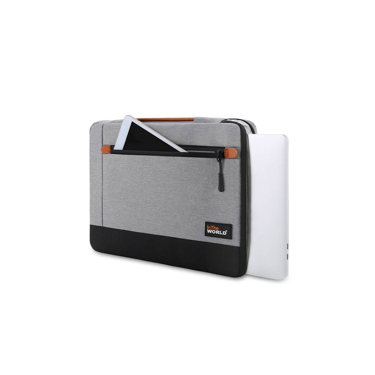 højttaler Springe spredning Ekstra beskyttende Macbook 13" taske med plys foring - Grå/Sort