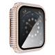 Apple Watch 1/2/3 38mm cover og beskyttelsesglas med diamanter - Rosaguld