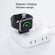 Transportabel magnetisk oplader til Apple Watch med strop - Hvid